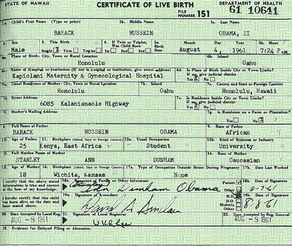 Obama's birth certificate