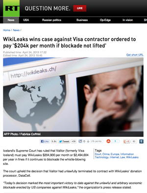 WikiLeaks VISA