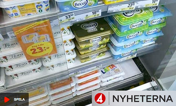 Giftiga margarin: Becel, Flora, Lätta, Lätt och Lagom enligt TV4