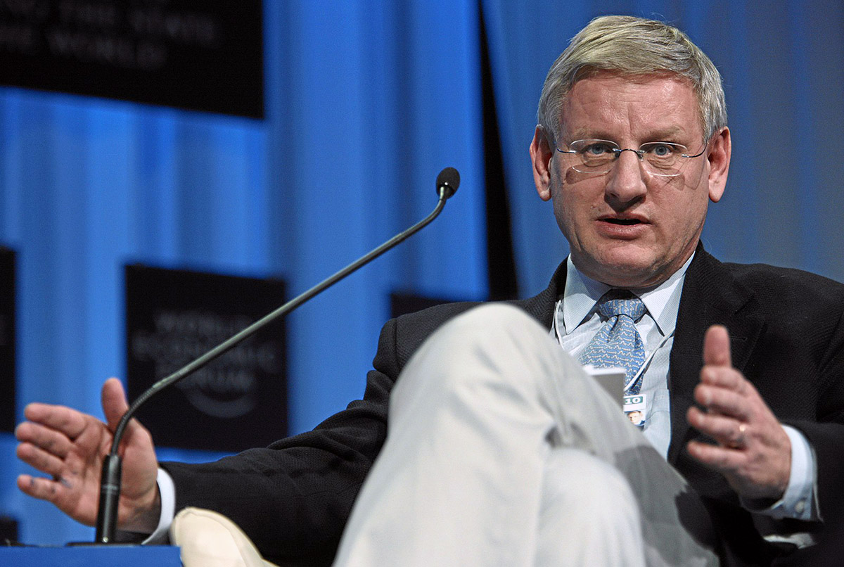 Carl Bildt, 2008. Foto: World Economic Forum. Licens: CC BY-SA 2.0