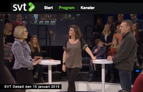 Mats Reimer och Ursula Flatters - SVT Debatt den 15 jan 2015