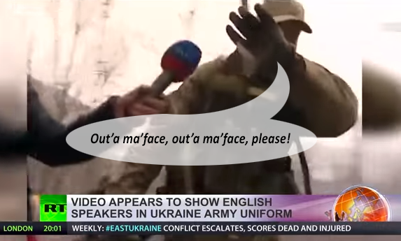 Amerikansk soldat - Out of my face, please! - Ukraina-2015