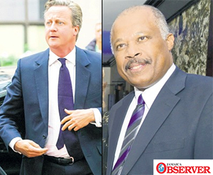 David Cameron och Sir Hilary Beckles - Foto Jamaica Observer