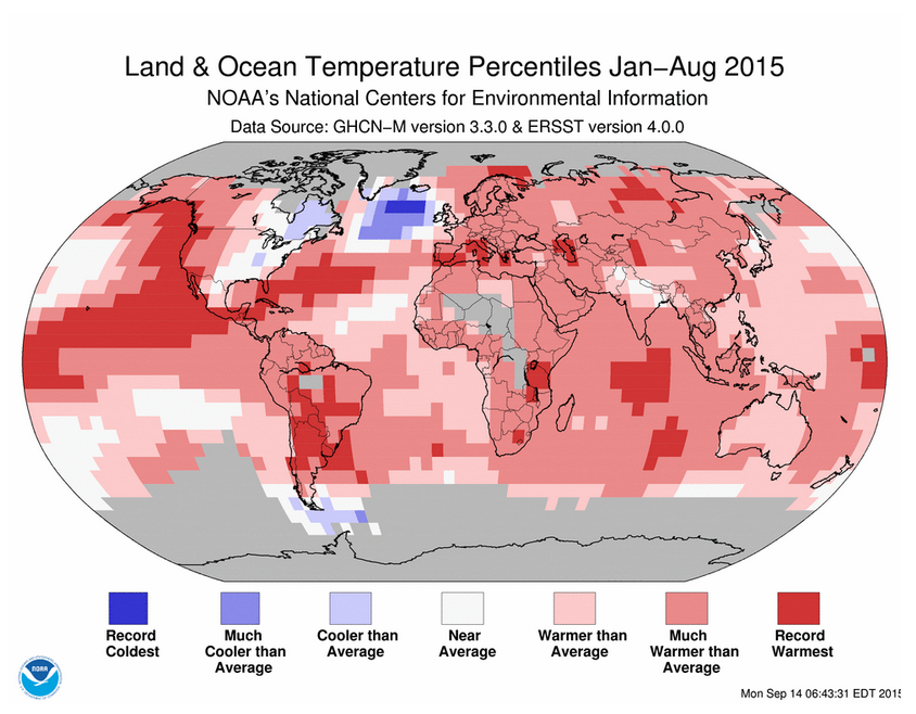 Cold Blob in the North Atlantic Ocean - Source: NOAA
