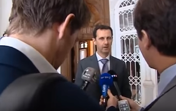 Assad intervjuades den 14 nov 2015 om terrorattackerna i Paris den 13 november 2015