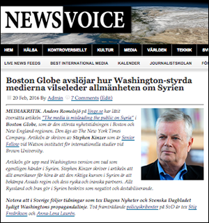 Boston Globe avslöjar Washingtonmedier - NewsVoice