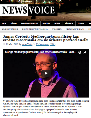 James Corbett om Medborgarjournalister - Montage: NewsVoice