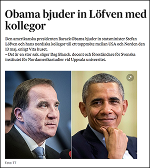SvD: Obama Löfven, 2016
