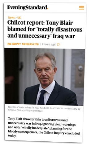 Chilcot-report - Tony-Blair - The Standard