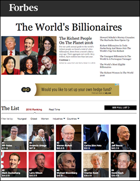 Forbes billionaires 2016