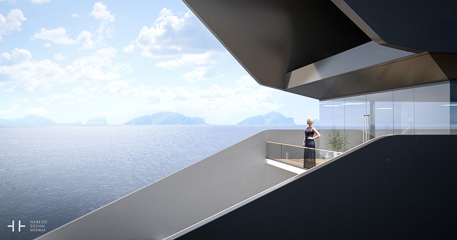108M mega yacht concept - Pressfoto: Hareide Design