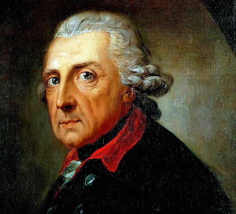 FredrikII (Fredrik den Store) - Målning: Anton Graff, 1781