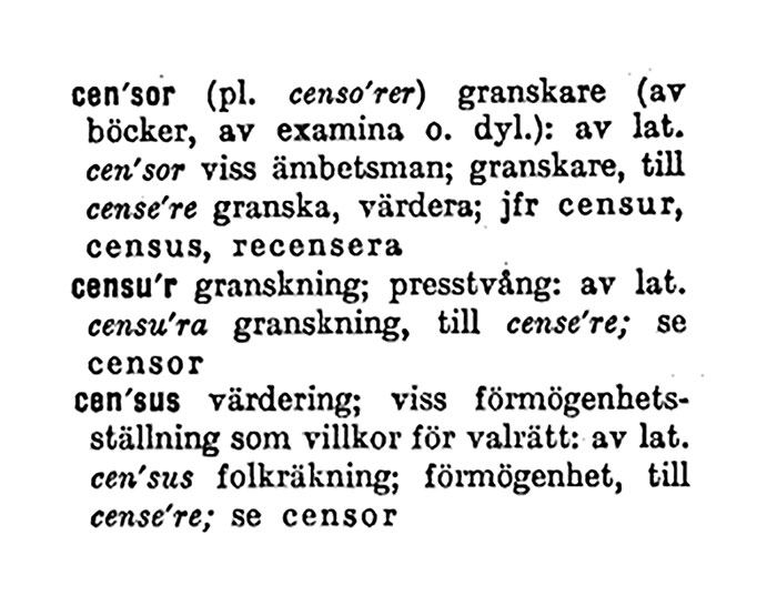 Censur - Bild: Runeberg.org