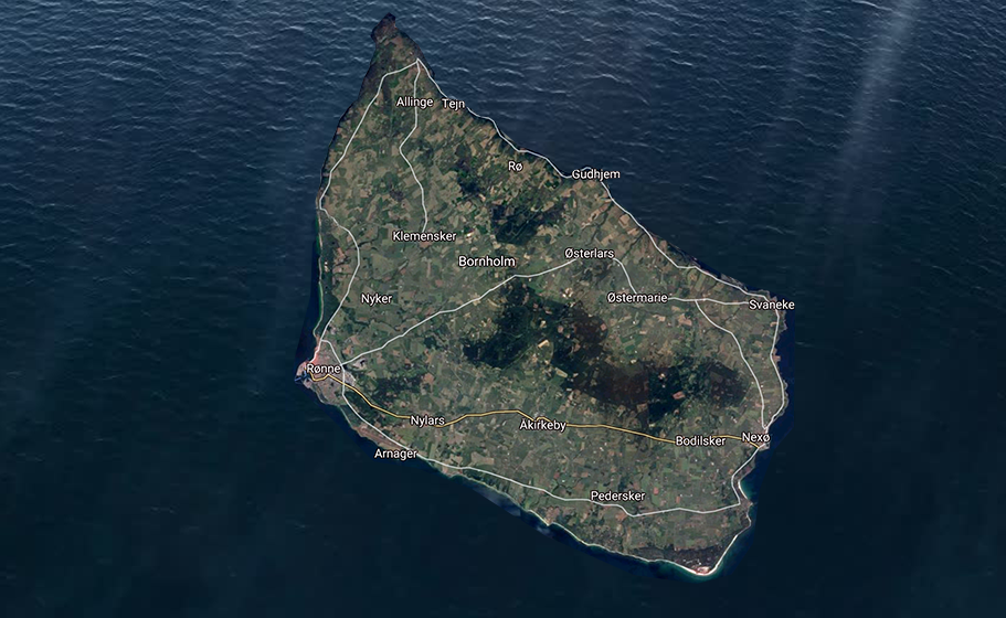 Bornholm Google Maps (retuscherat av NewsVoice) NewsVoice