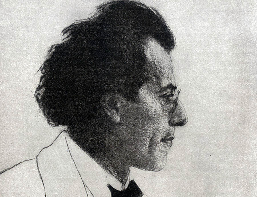 Gustav Mahler - Etsning: Emil Orlik, 1902, Wikimedia Commons, Public Domain