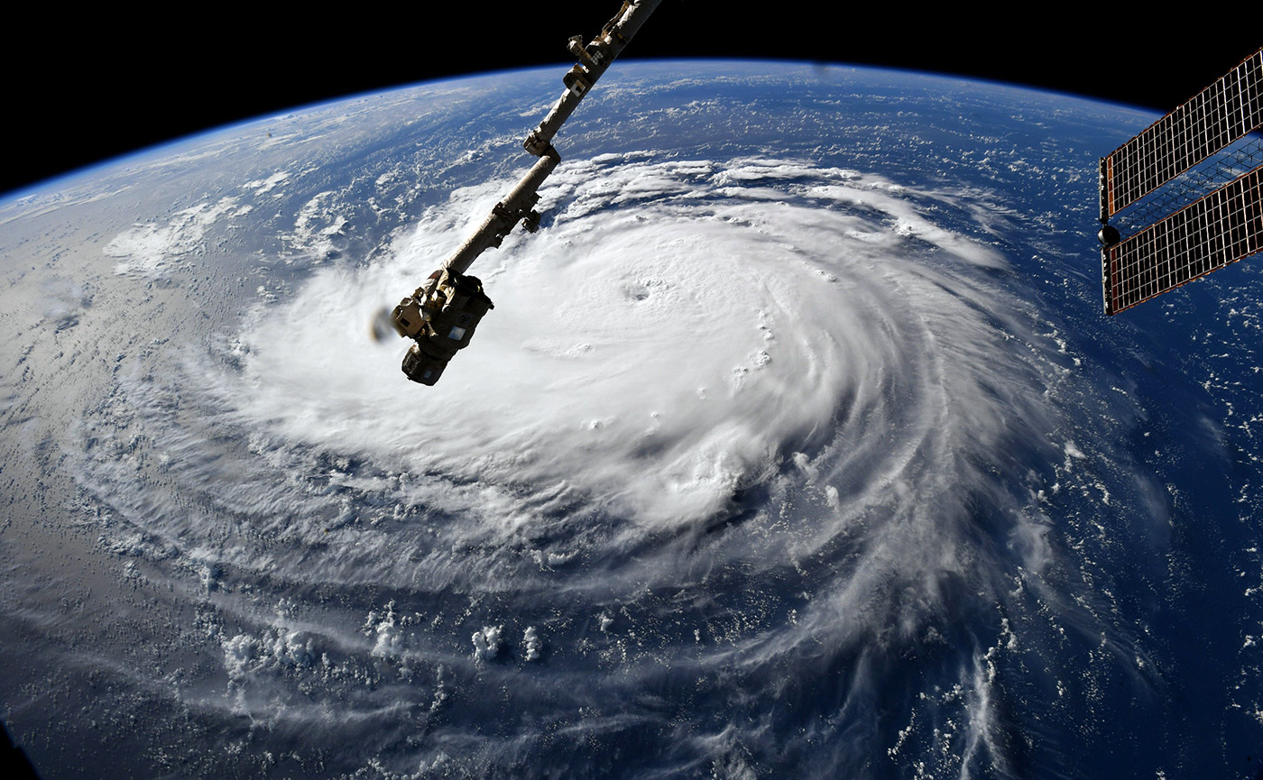 Hurricane Florence Sep 10 2018 - Photo: Astronaut Ricky Arnold, NASA
