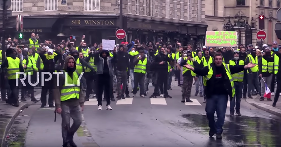 Paris riots 8 dec 2018. Foto: RUPTLY