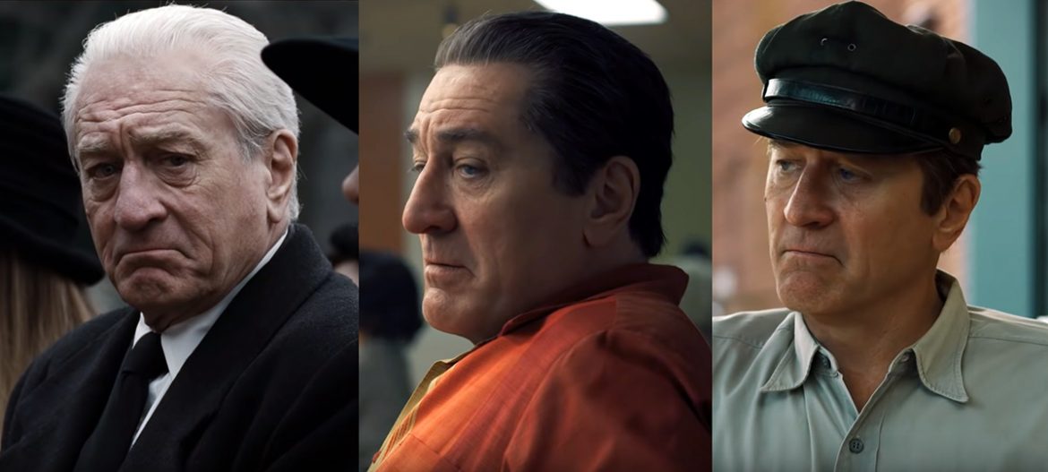 Robert De Niro förvandlad till två yngre versioner i filmen "The Irishman" Foto: Netflix.com