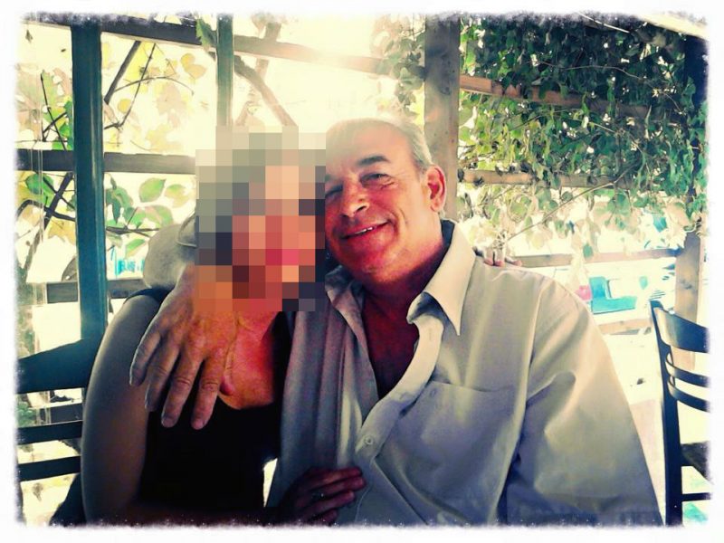 Stylianos K. with his daughter. Private photo