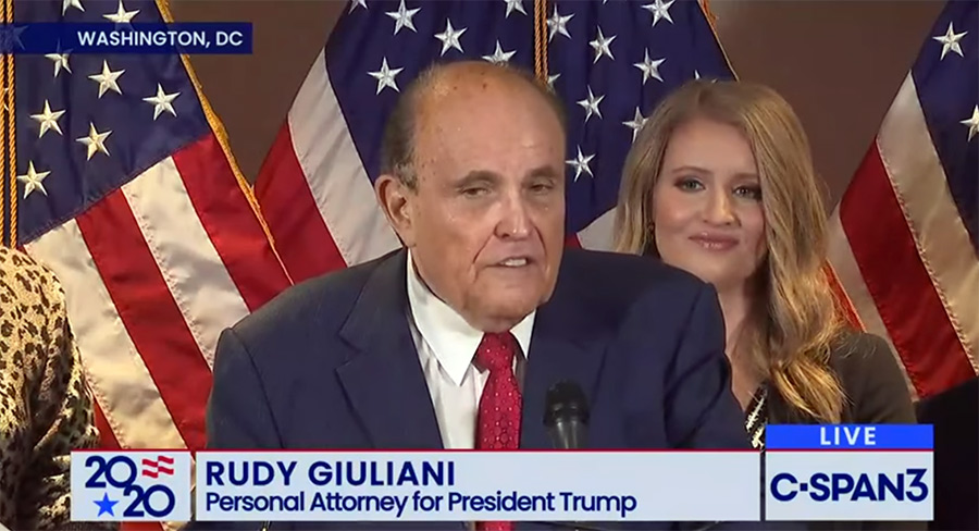 Rudy Giuliani, 19 nov 2020. Foto: CSpan