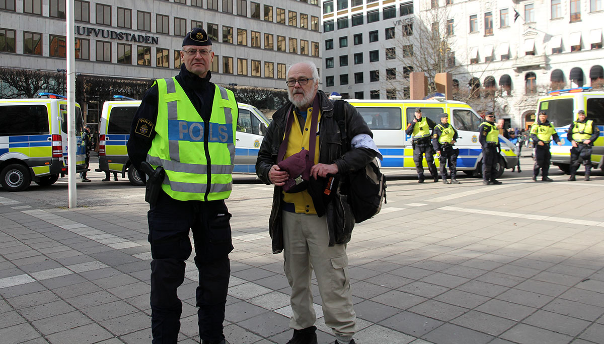 Polisen Mats Löfving och journalisten Ingemar Ljungqvist