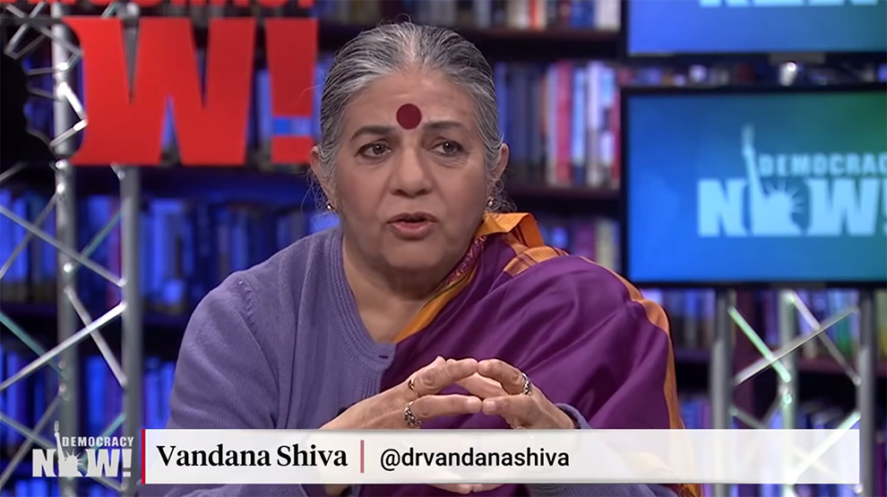 Vandana Shiva. Foto: Democracy Now