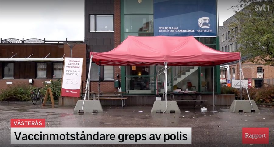 Castellum-kliniken i Västerås. SVT rapporterar om "vaccinmotståndare"