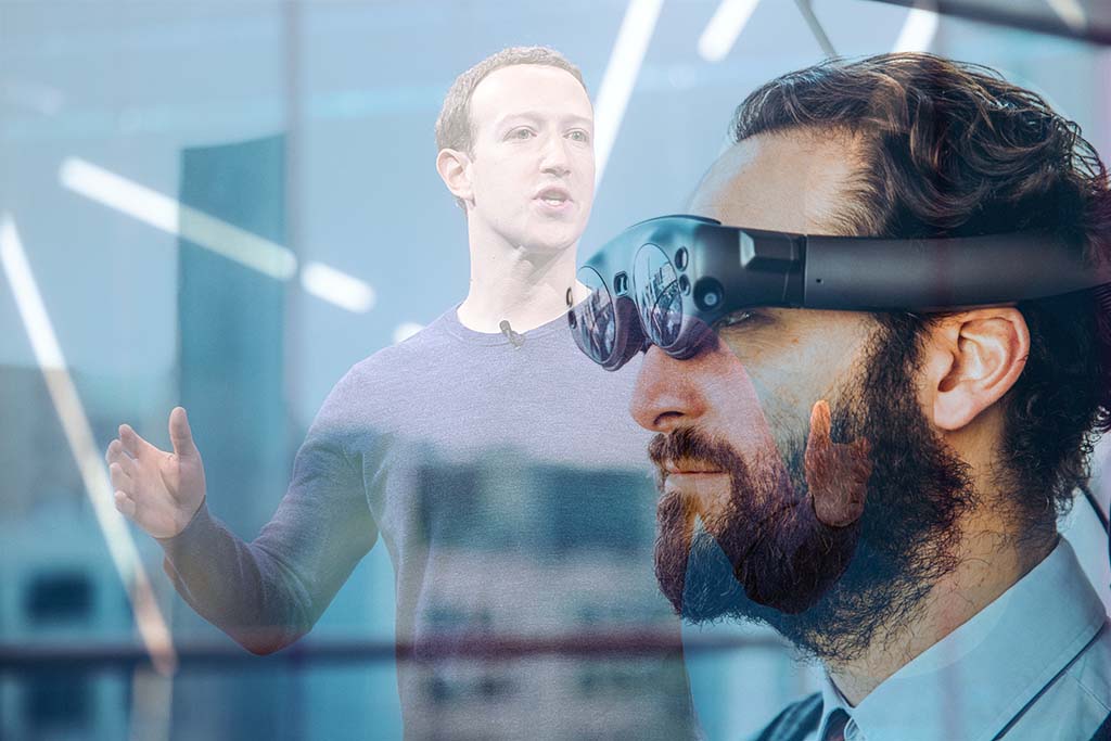 Mark Zuckerberg bygger ett metaversum. Foton av Yanick och Anthony Quintano. Montage: NewsVoice.se