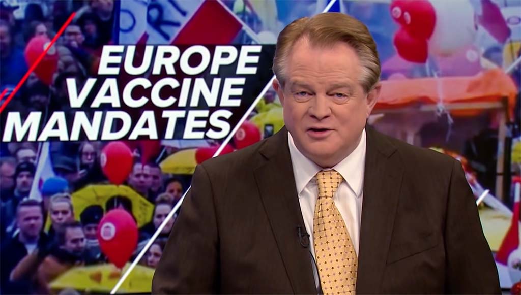 CBN News rapporterar om Europas vaccinmandat. Foto: CBN News