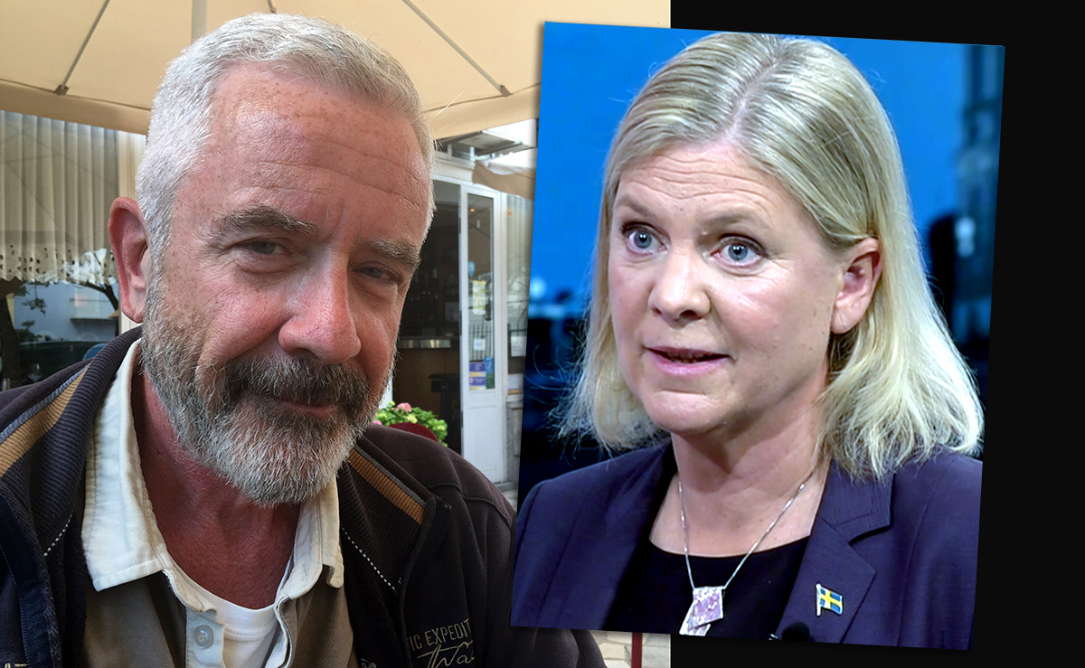 Debattören Jan Norberg och statsminister Magdalena Andersson (foto: SVT.se)