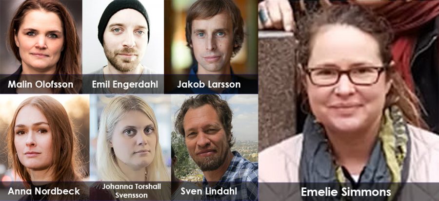 The journalists behind the documentary: Malin Olofsson, Emil Engerdahl, Jakob Larsson, Anna Nordbeck, Johanna Torshall Svensson, Sven Lindahl och Emelie Simmons. 