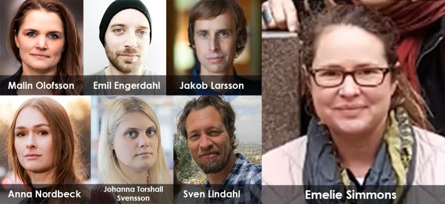 The journalists behind the documentary: Malin Olofsson, Emil Engerdahl, Jakob Larsson, Anna Nordbeck, Johanna Torshall Svensson, Sven Lindahl och Emelie Simmons.