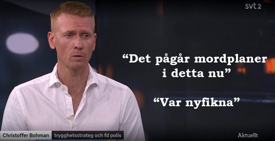 Fd polis Christoffer Bohman: "Var nyfikna". Bild: SVT Play