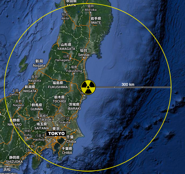 Radioactive fallout in Japan after Fukushima 